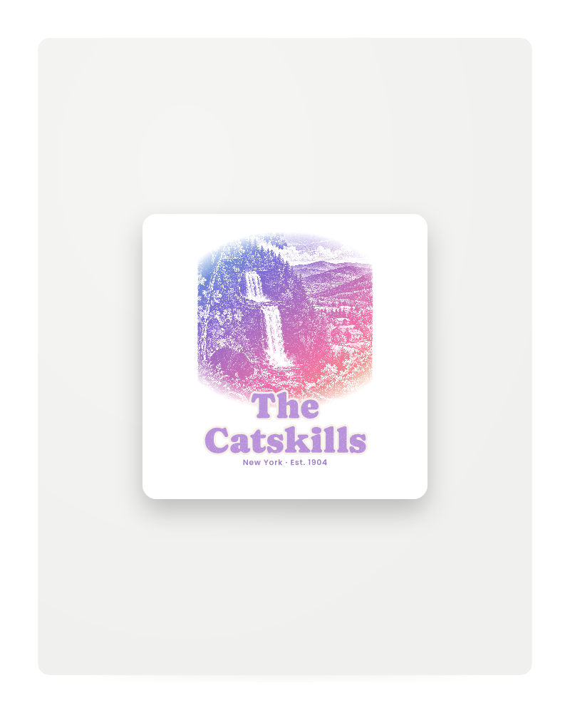 The Catskills Gorge Falls Fridge Magnet