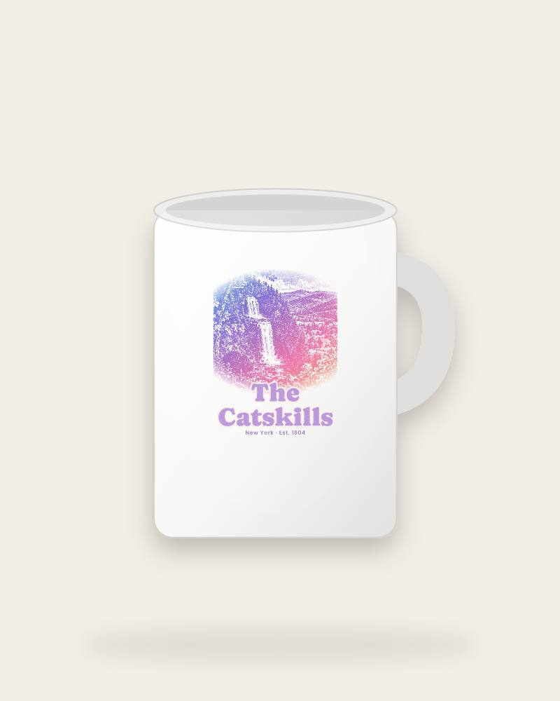 The Catskills Gorge Falls Ceramic Mug 15oz