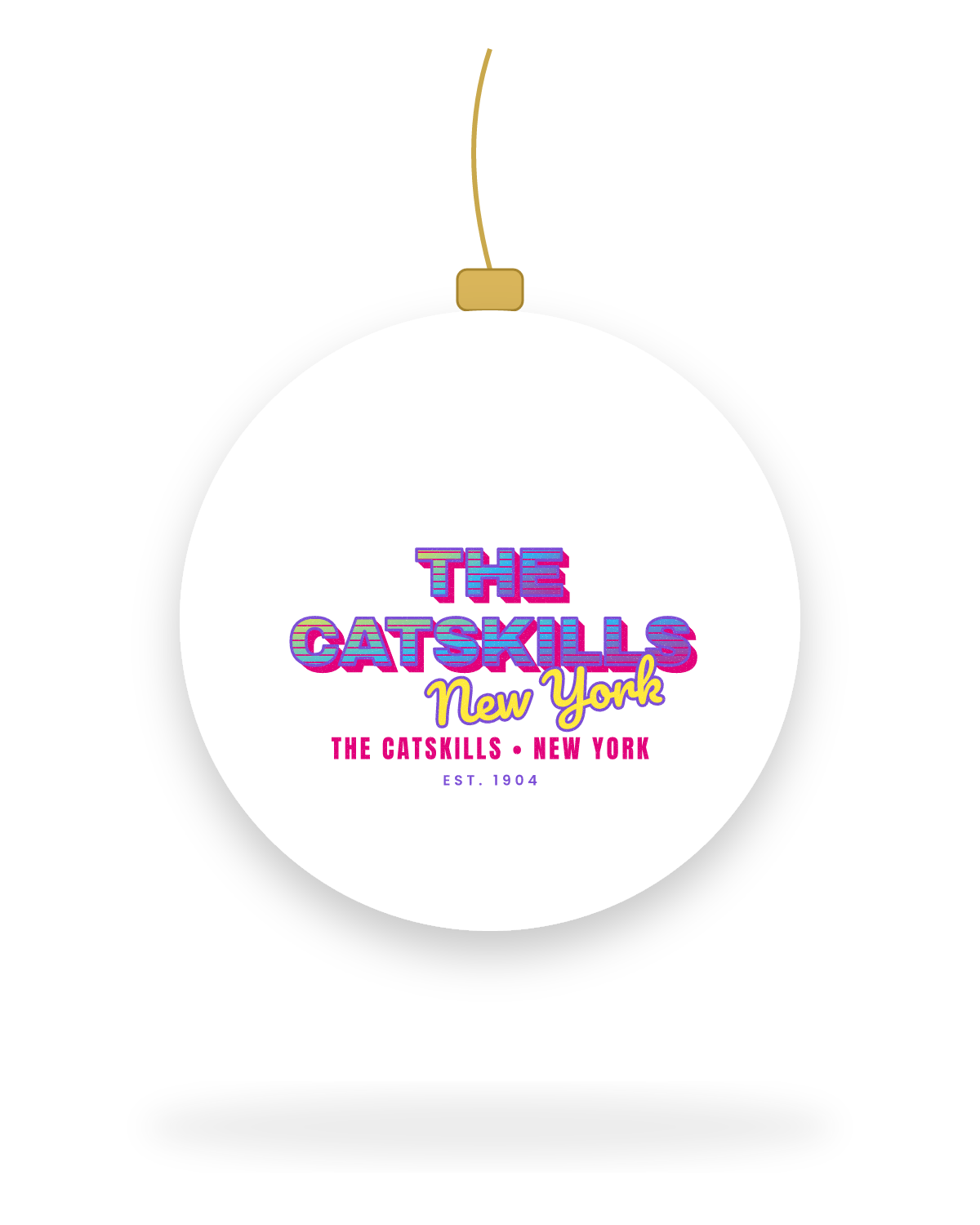 The Catskills Music TV Ceramic Ornament in White