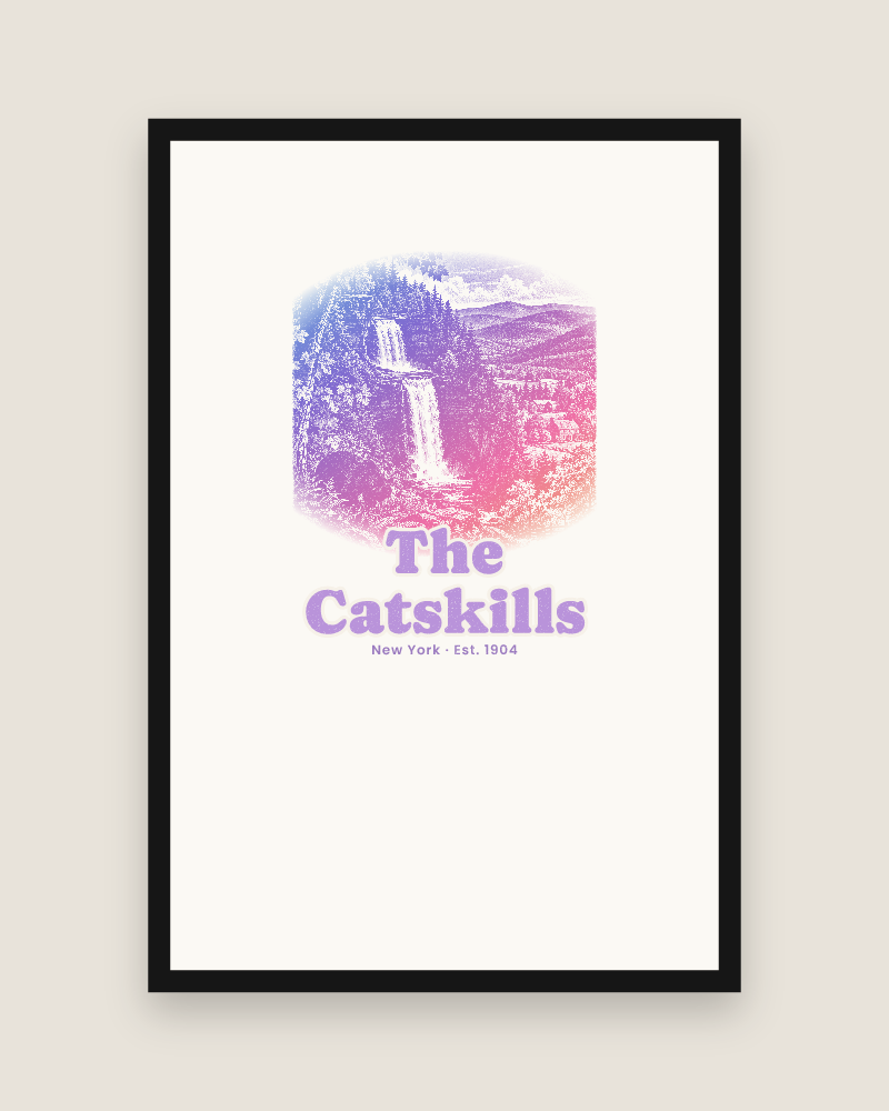 The Catskills Gorge Falls Matte Poster