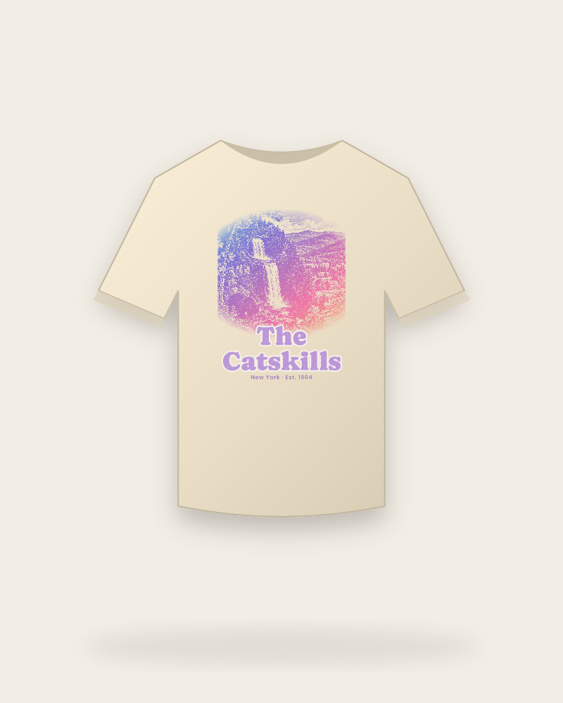 The Catskills Gorge Falls Organic Cotton Tee