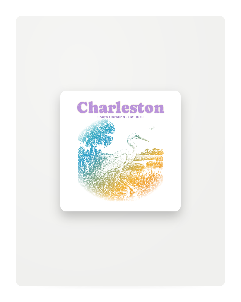 Charleston Marsh Egret Fridge Magnet