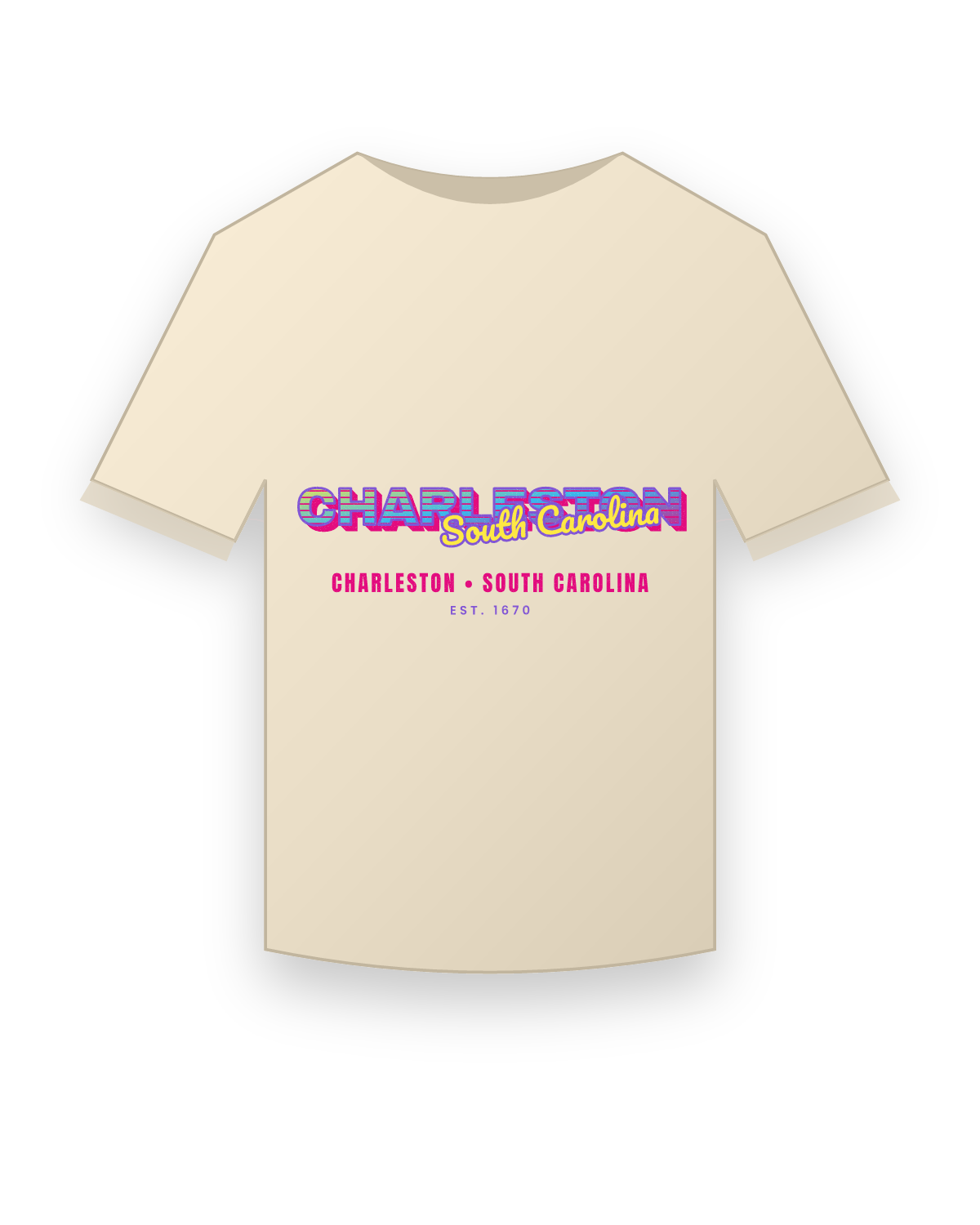 Charleston Music TV Organic Cotton Tee in Natural