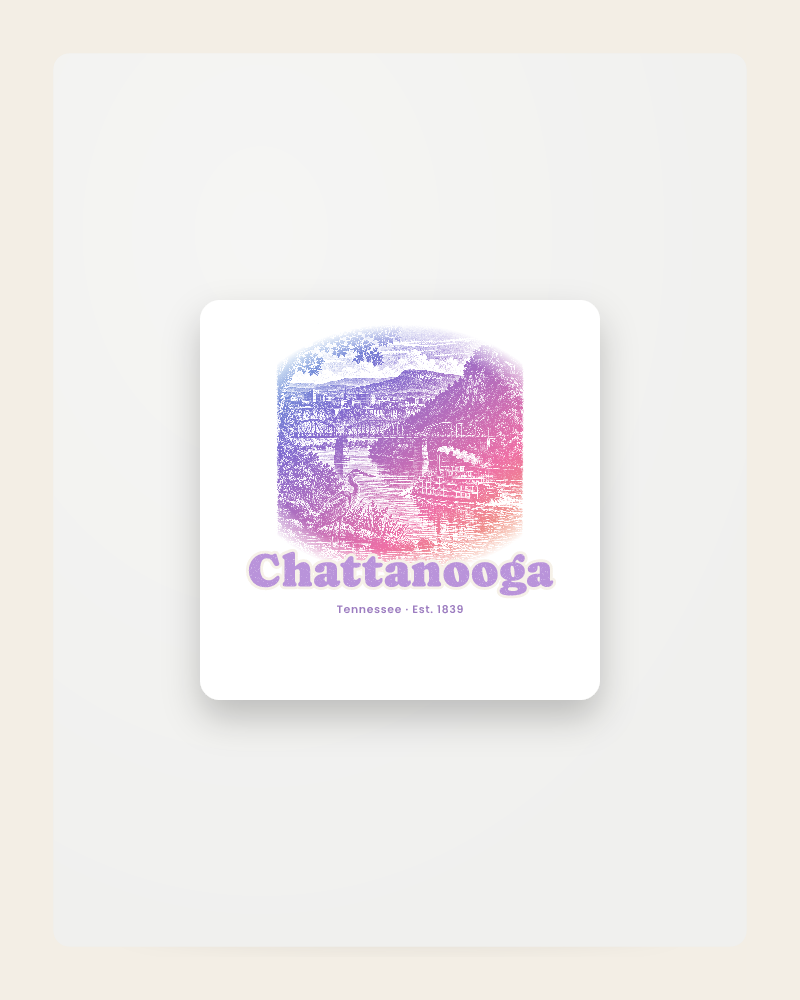 Chattanooga River Bend Fridge Magnet