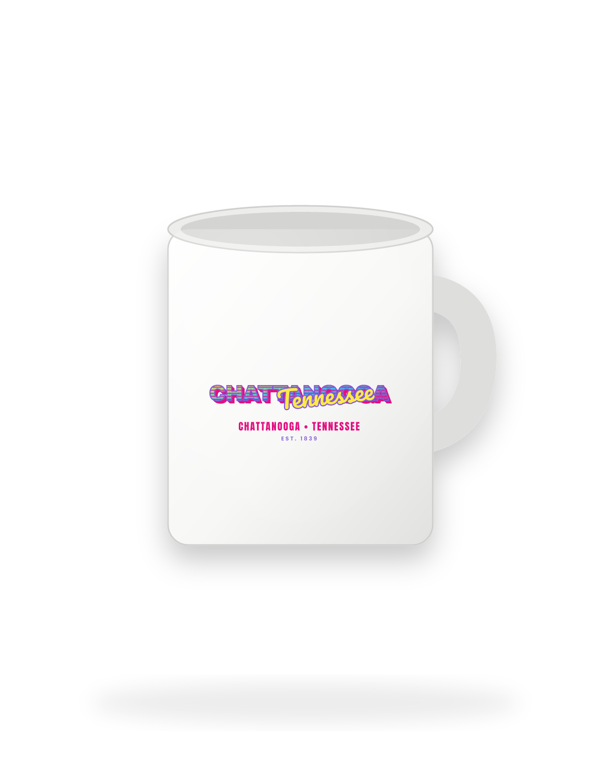 Chattanooga Music TV Ceramic Mug 11oz in White