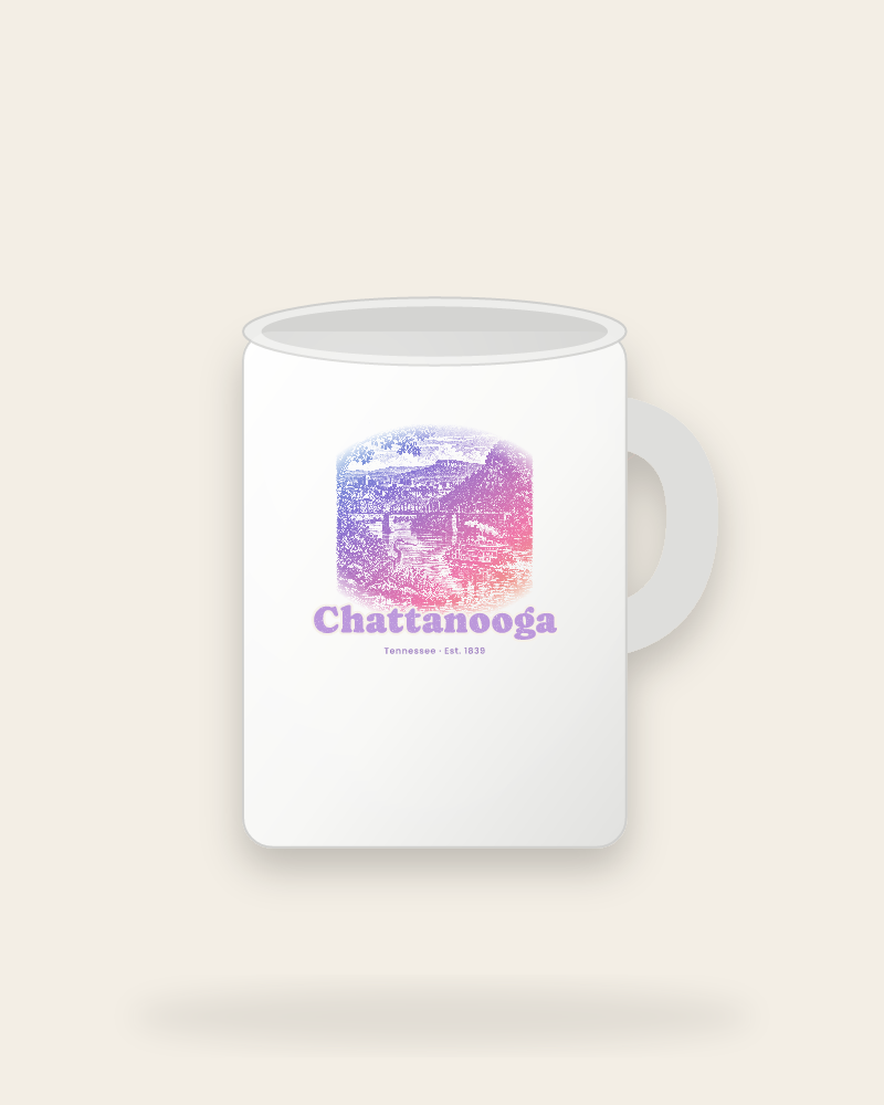 Chattanooga River Bend Ceramic Mug 15oz