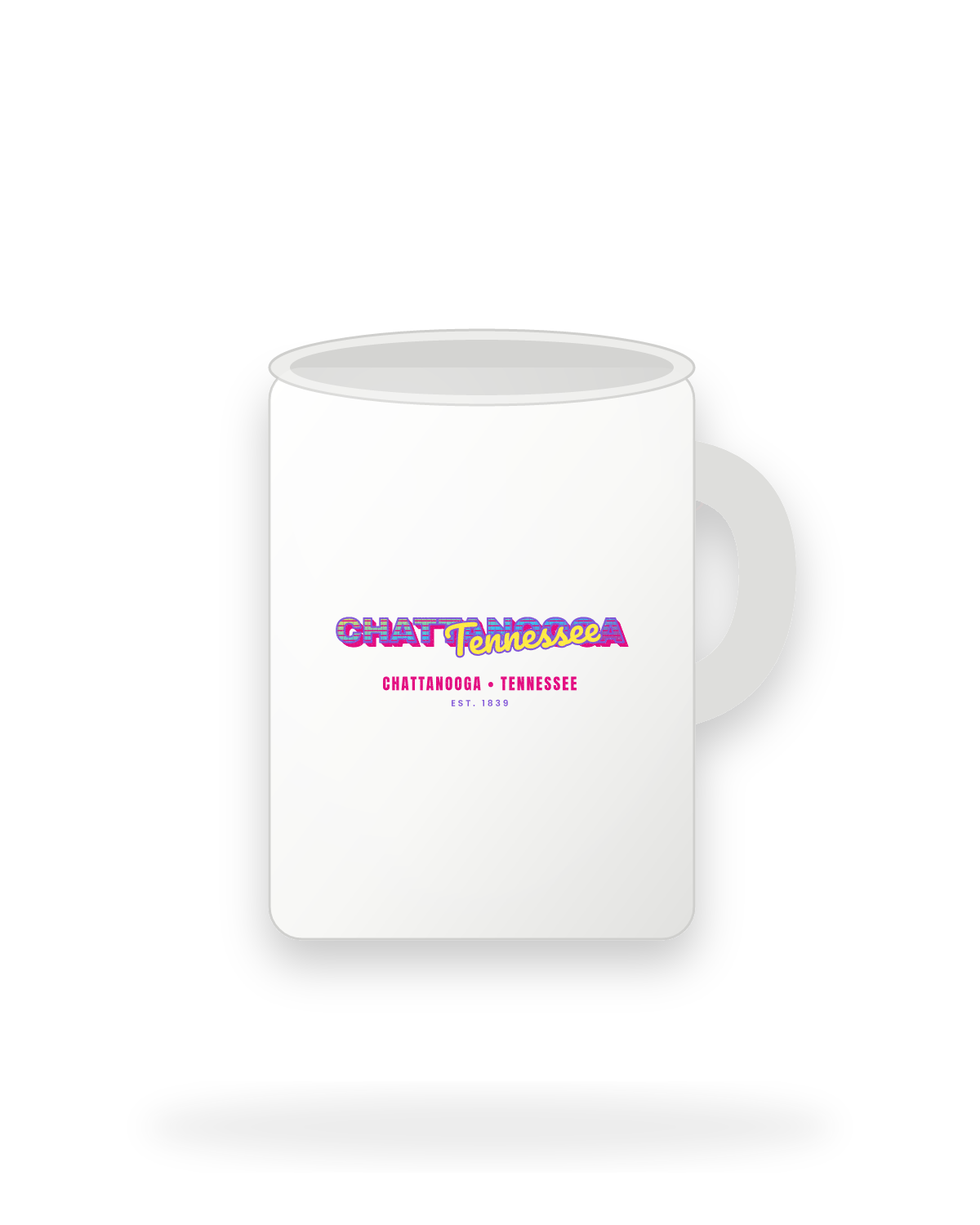 Chattanooga Music TV Ceramic Mug 15oz in White
