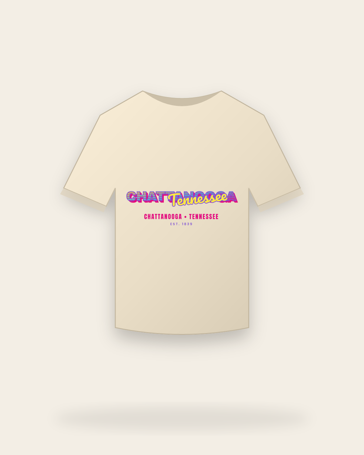 Chattanooga Music TV Organic Cotton Tee in Natural