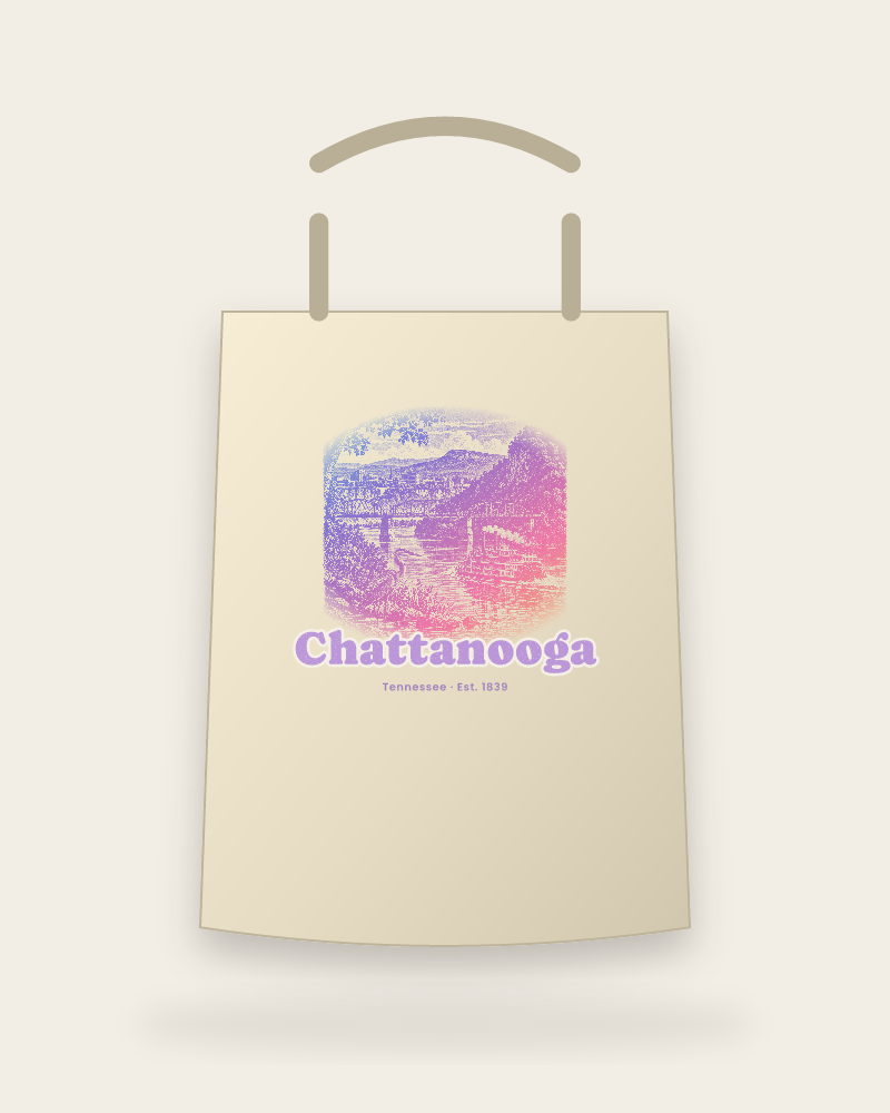 Chattanooga River Bend Canvas Tote