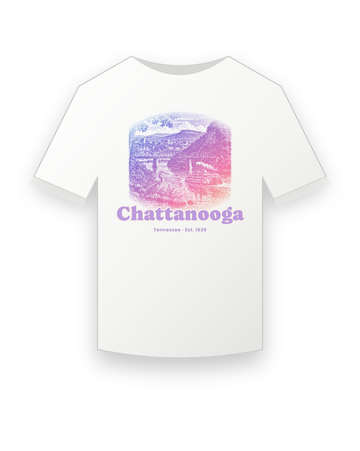 Chattanooga River Bend Youth Tee in White