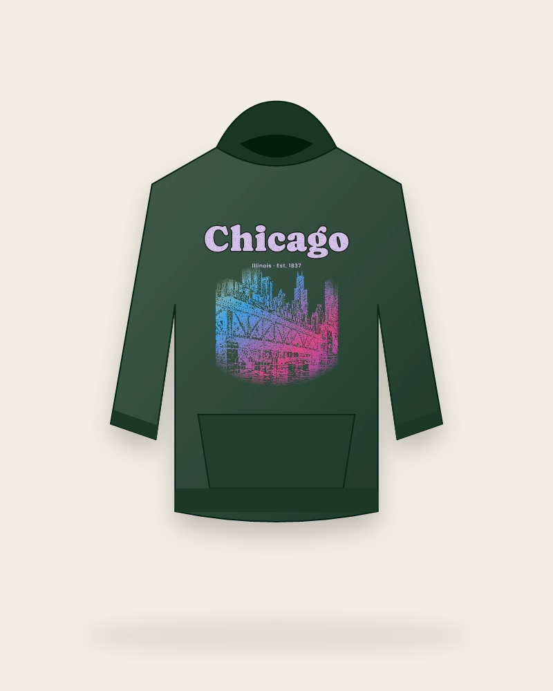 Chicago The L Train Hooded Sweatshirt