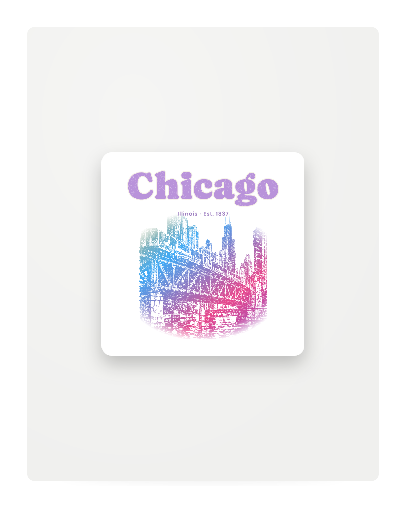 Chicago The L Train Fridge Magnet