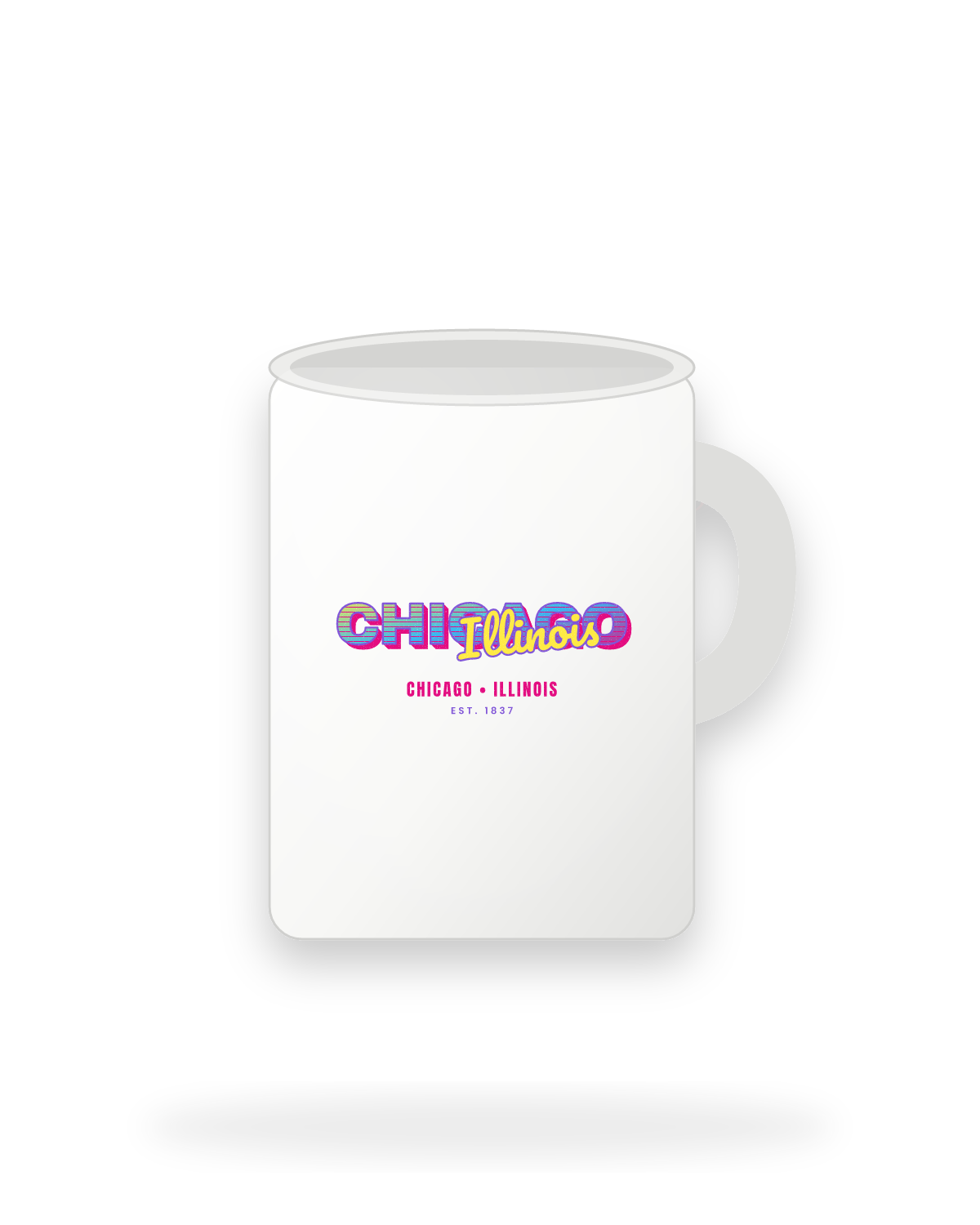 Chicago Music TV Ceramic Mug 15oz in White