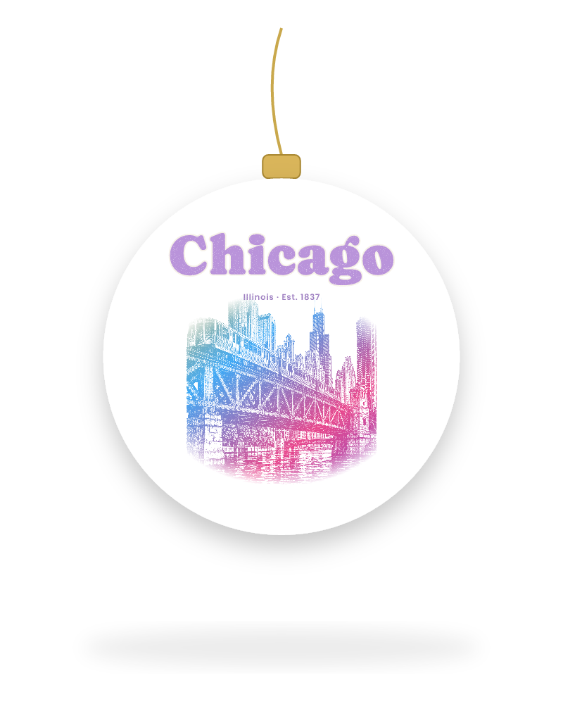 Chicago The L Train Ceramic Ornament