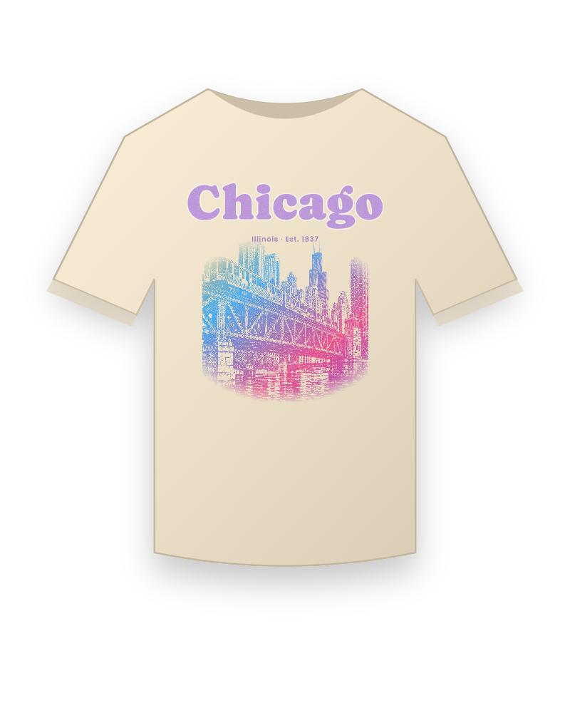 Chicago The L Train Organic Cotton Tee