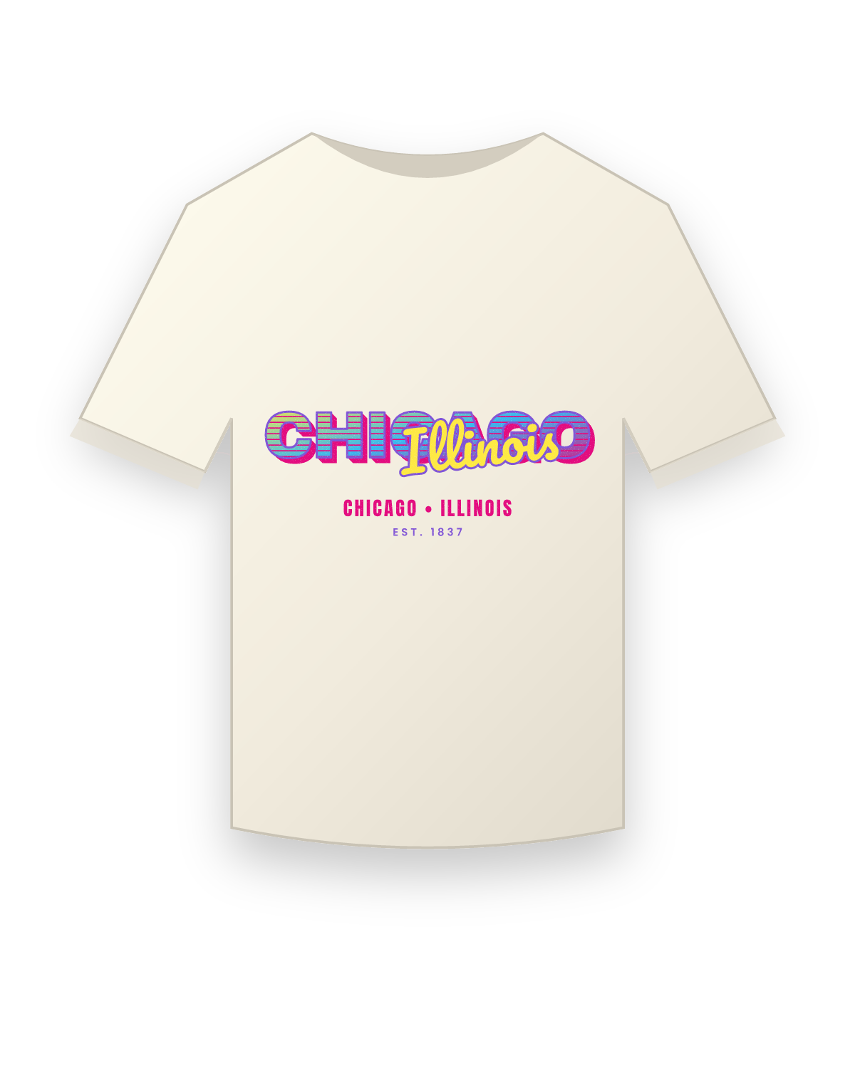 Chicago Music TV Vintage Wash Tee in Ivory