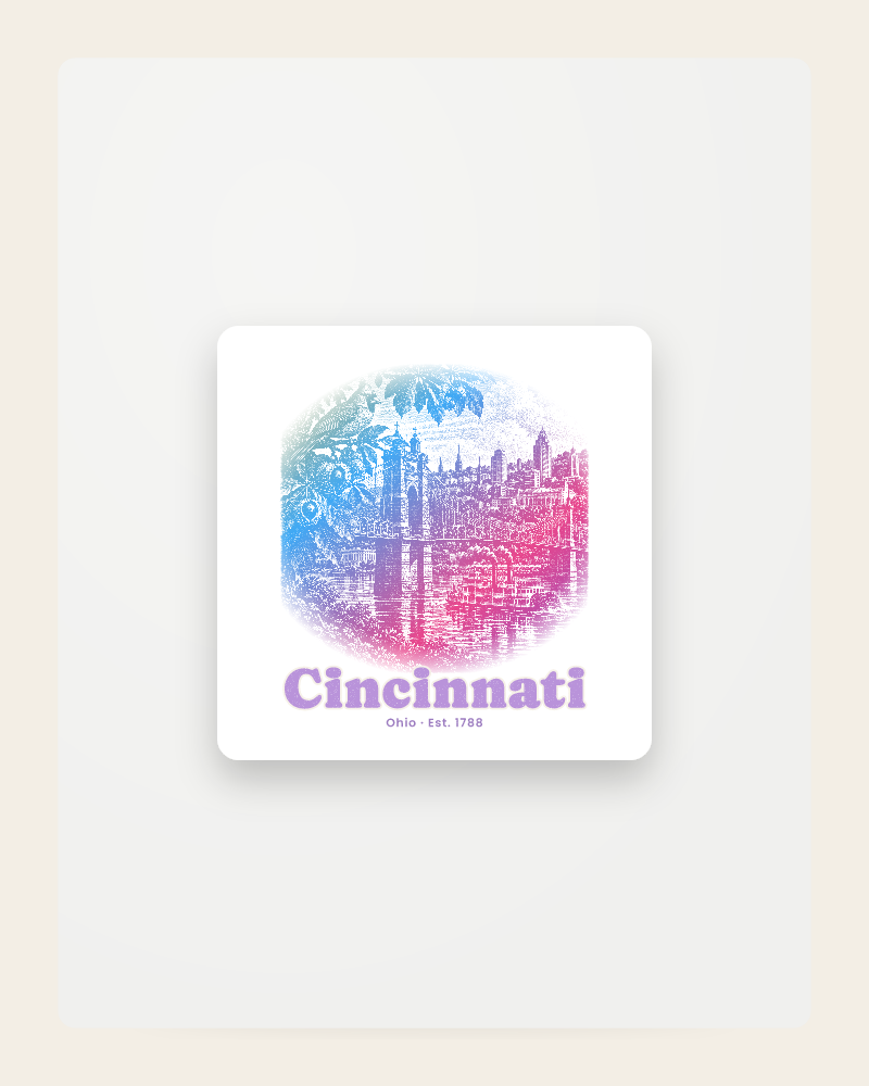 Cincinnati Suspension Bridge Fridge Magnet