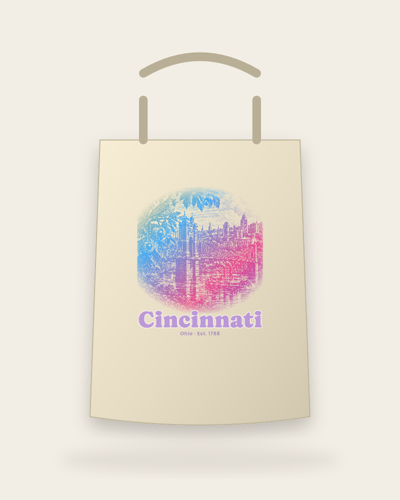 Cincinnati Suspension Bridge Canvas Tote