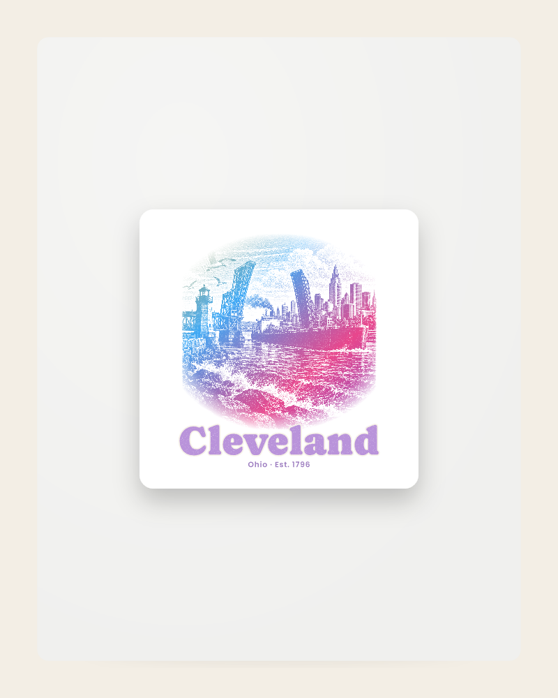Cleveland Harbor Freighter Fridge Magnet