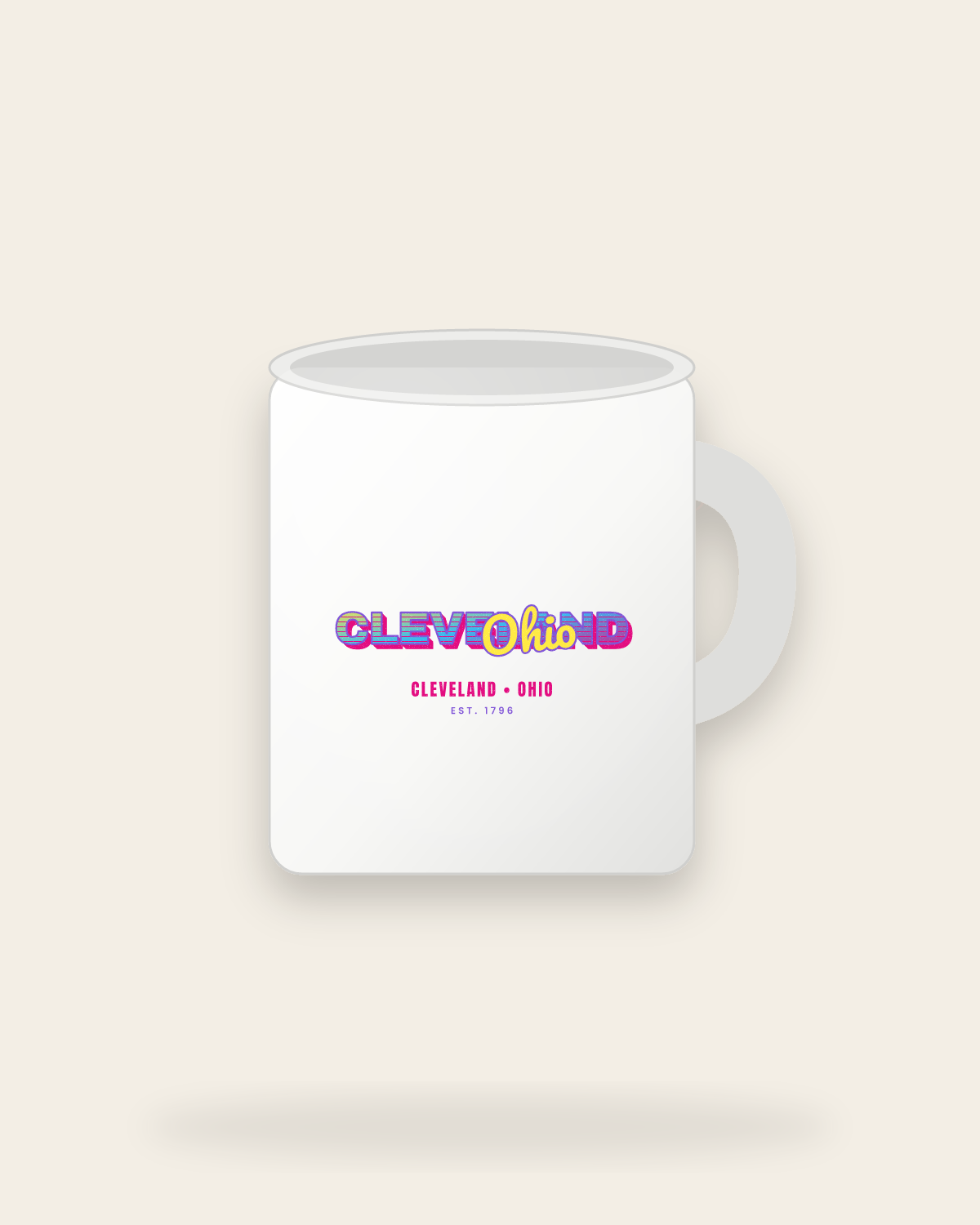 Cleveland Music TV Ceramic Mug 11oz in White