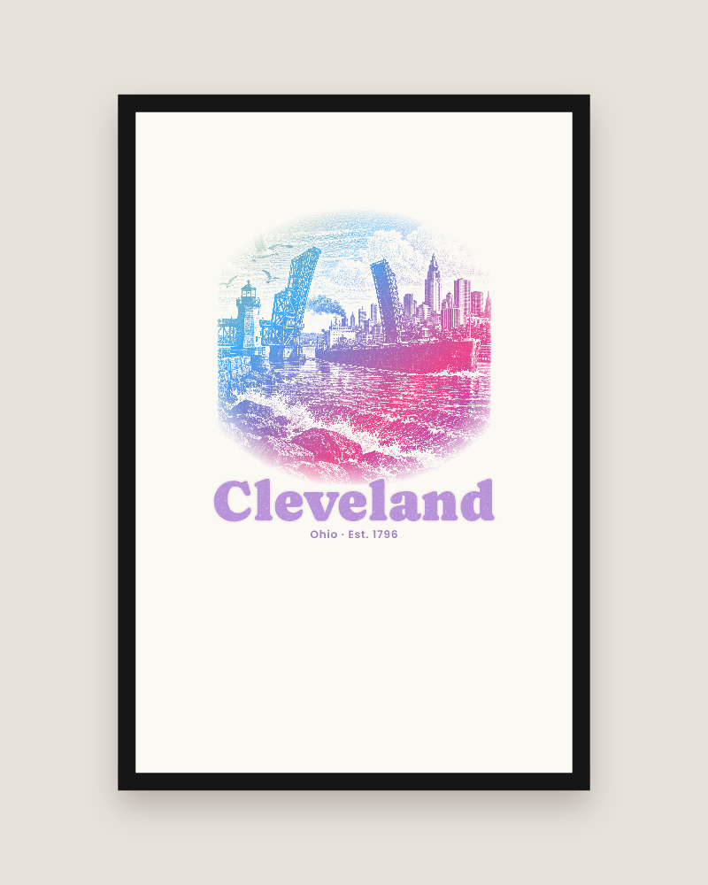 Cleveland Harbor Freighter Matte Poster