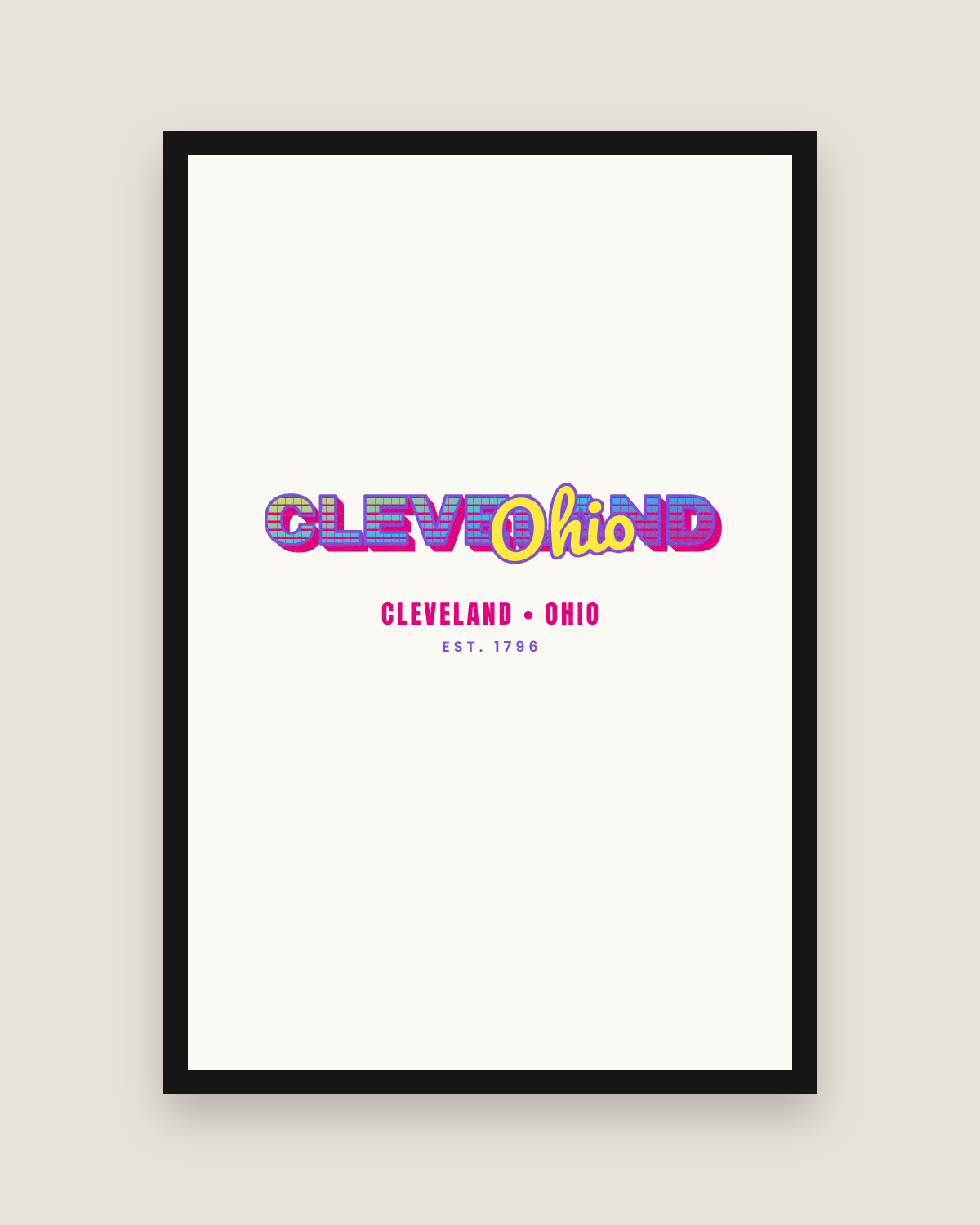 Cleveland Music TV Matte Poster in White