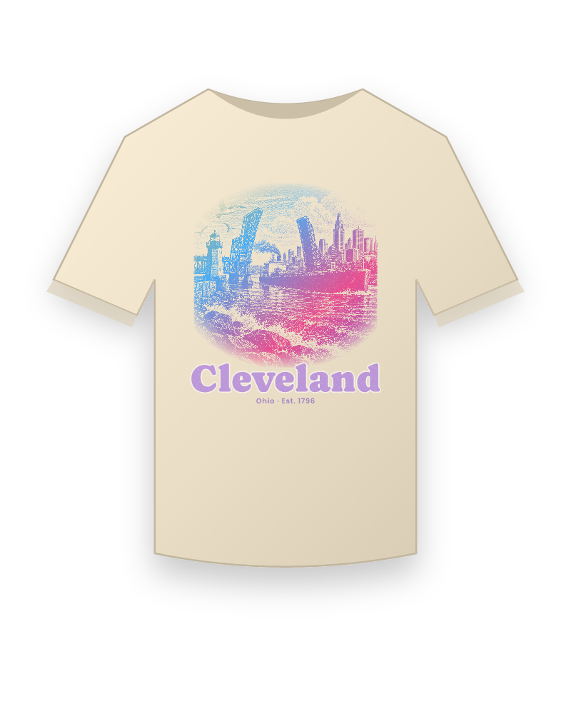Cleveland Harbor Freighter Organic Cotton Tee