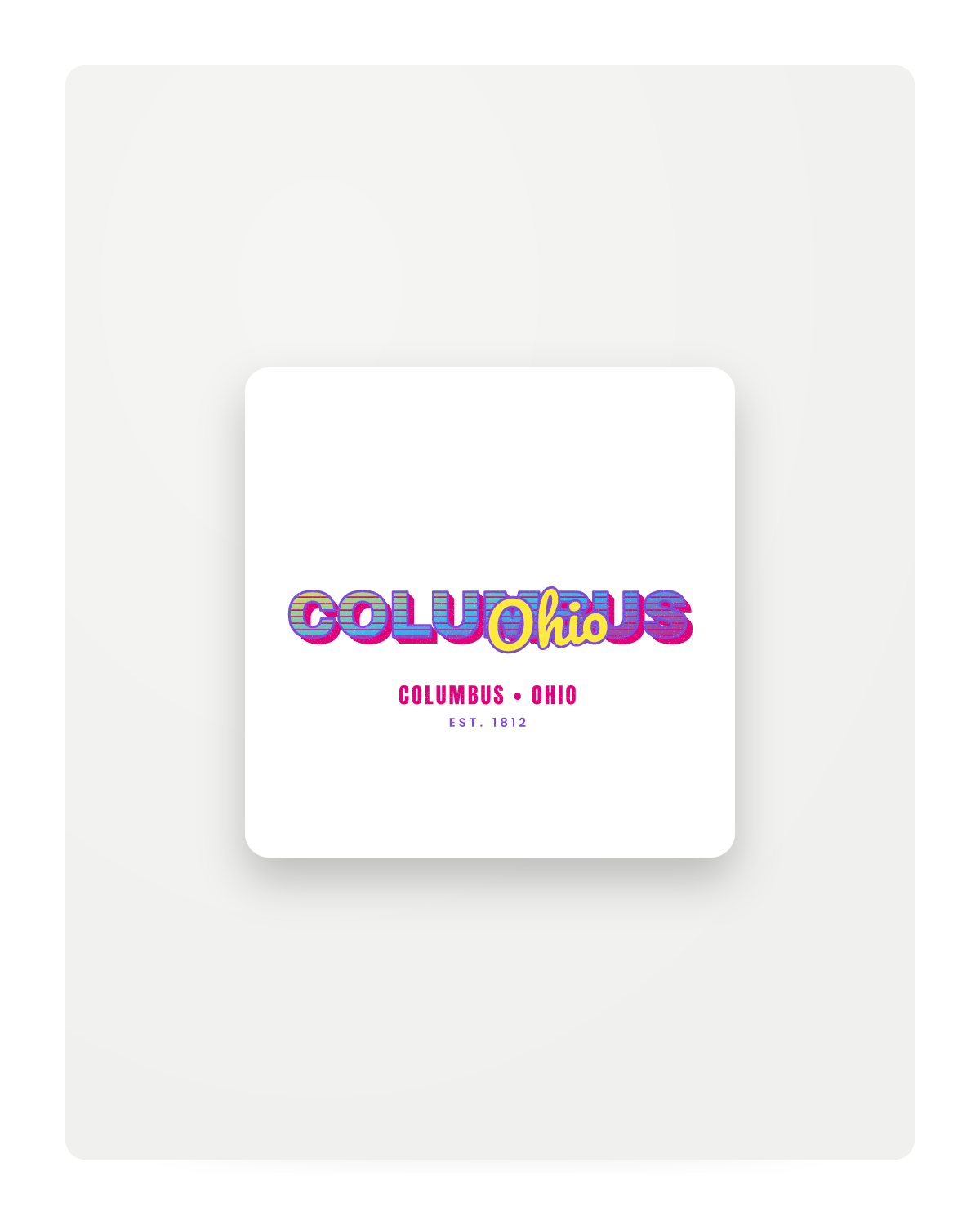 Columbus Music TV Fridge Magnet in White