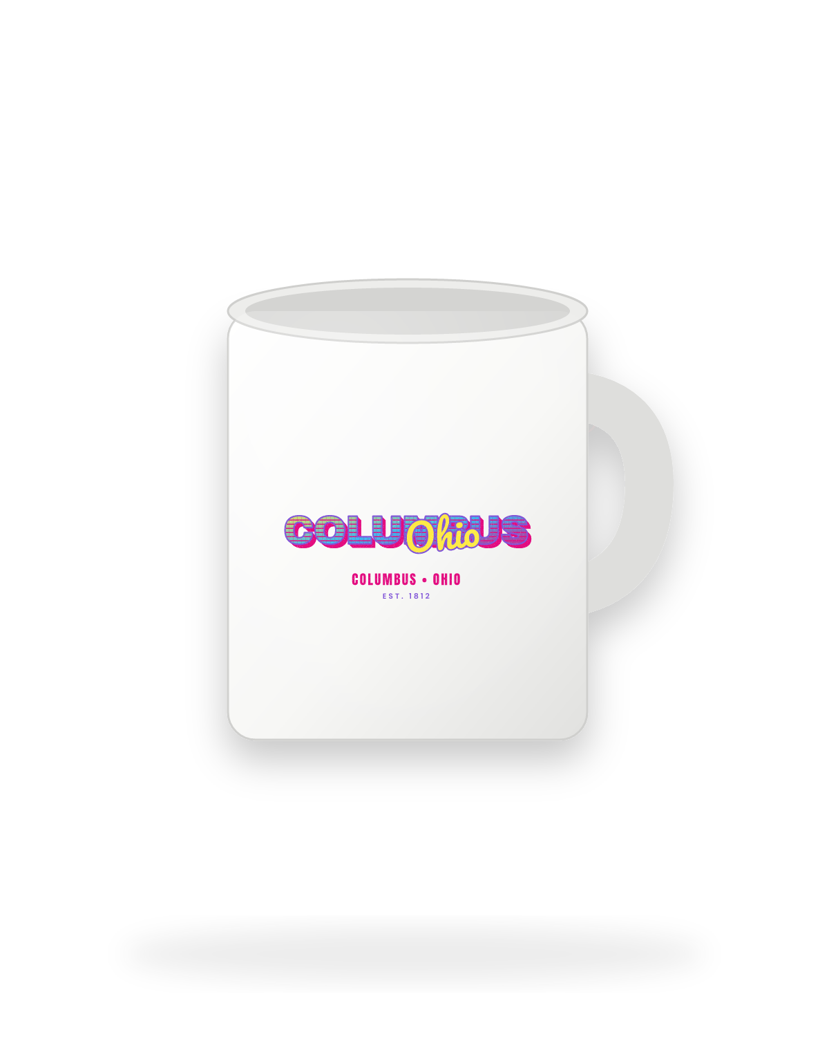 Columbus Music TV Ceramic Mug 11oz in White