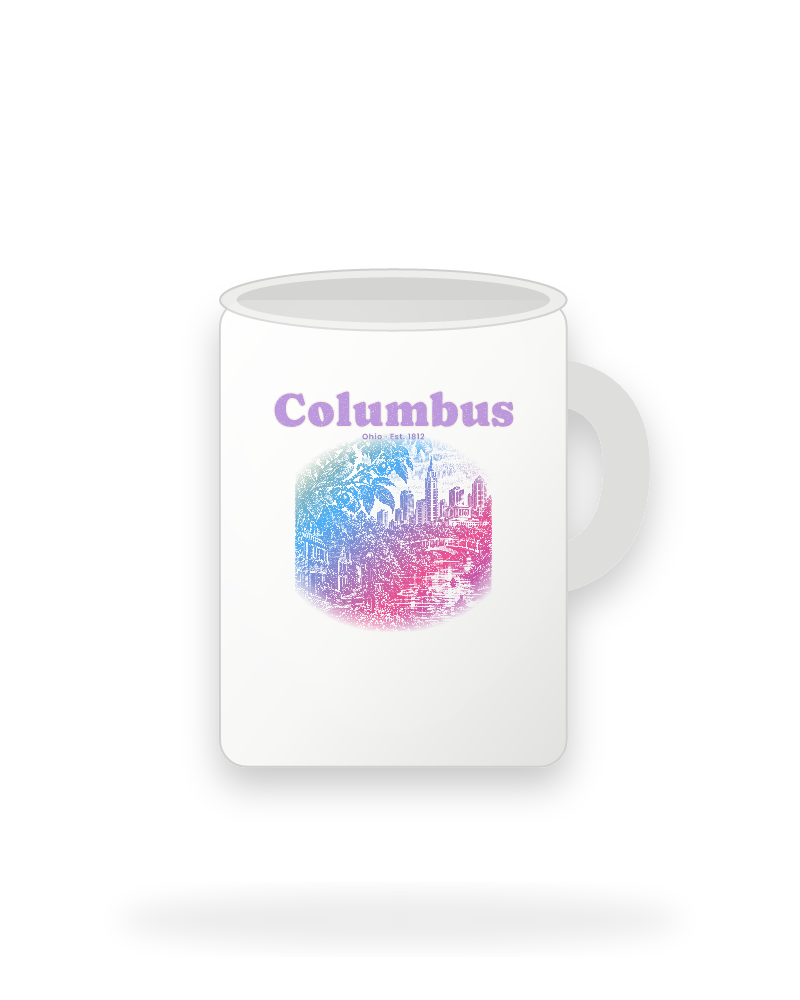 Columbus Scioto Mile Ceramic Mug 15oz