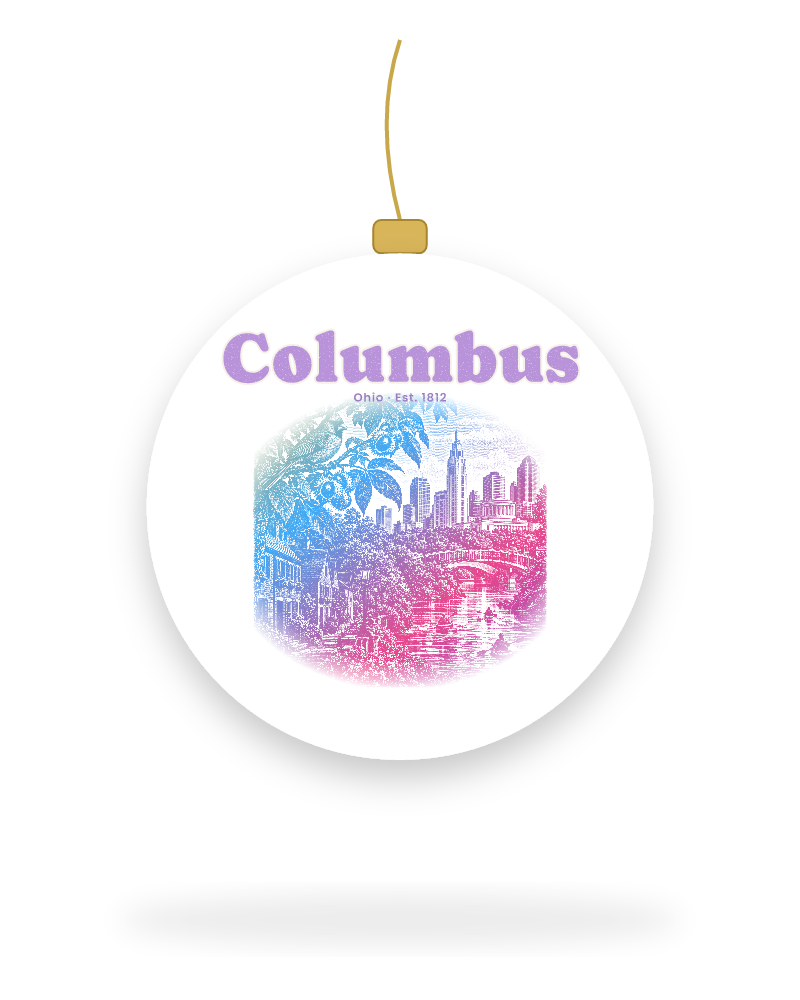 Columbus Scioto Mile Ceramic Ornament