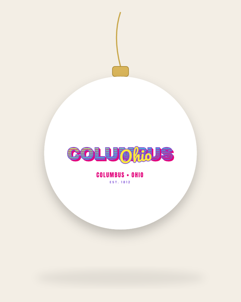 Columbus Music TV Ceramic Ornament