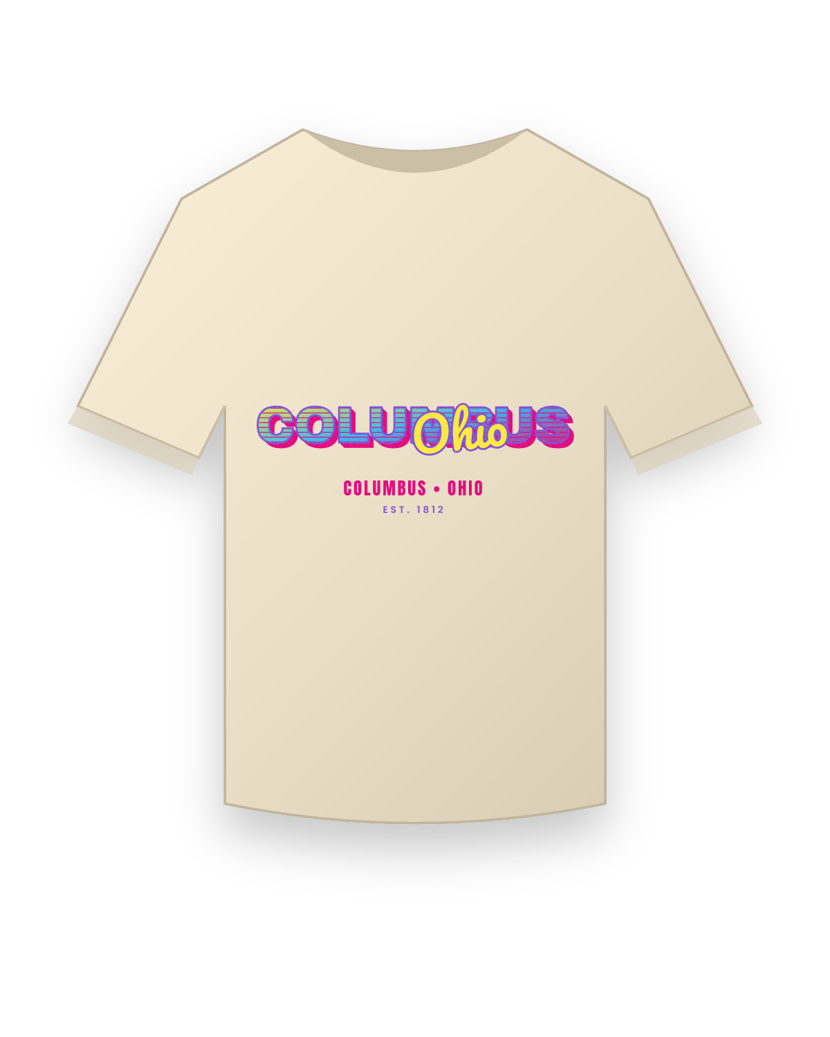 Columbus Music TV Organic Cotton Tee in Natural