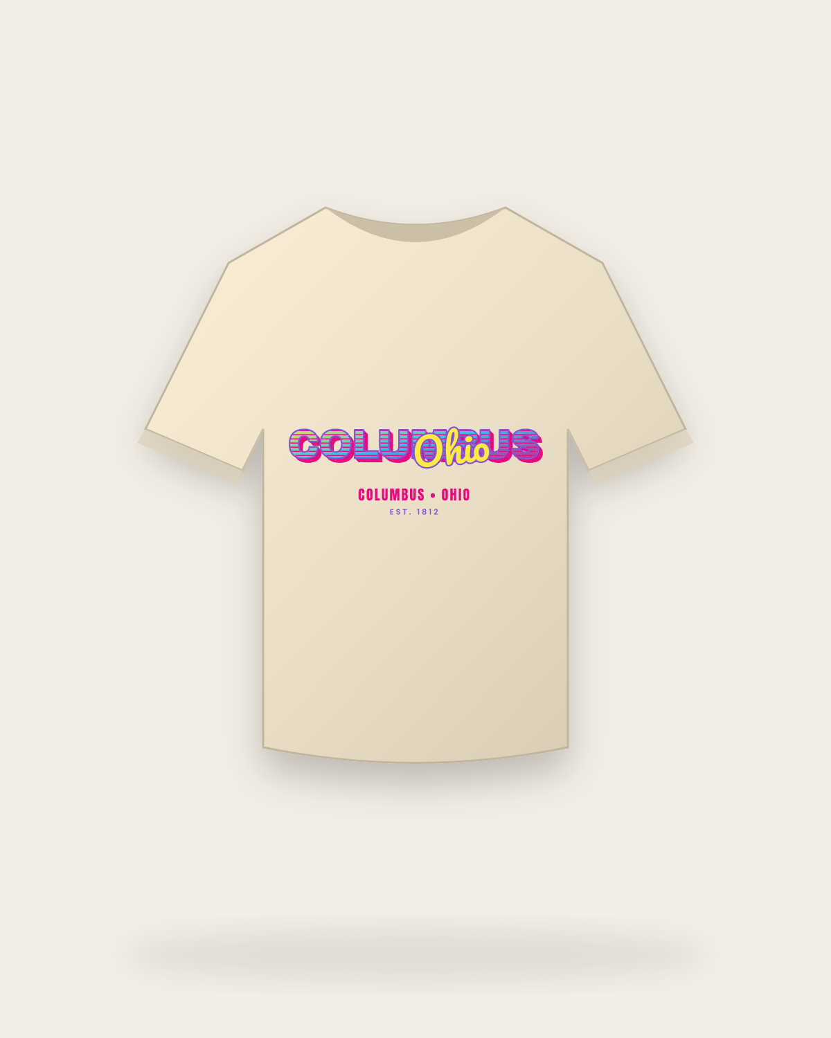 Columbus Music TV Classic Tee in Natural