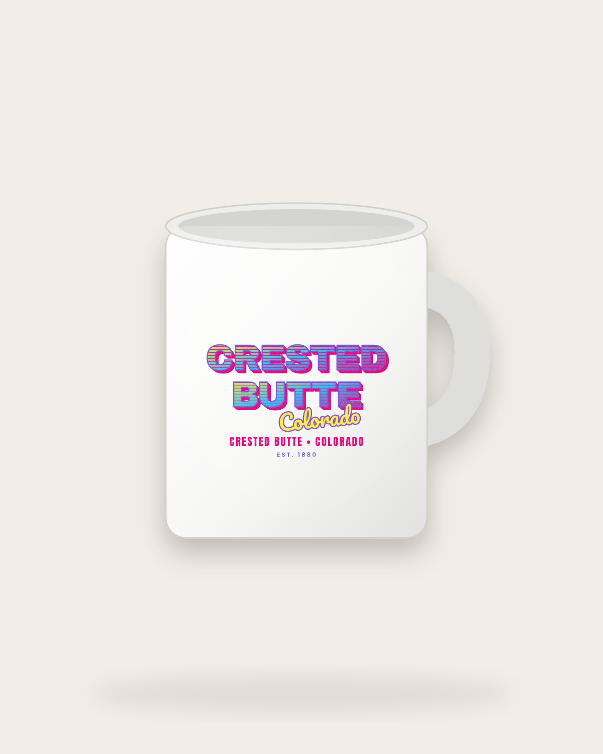 Crested Butte Music TV Ceramic Mug 11oz in White