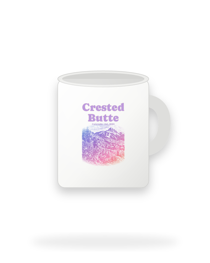Crested Butte Wildflower Trail Ceramic Mug 11oz