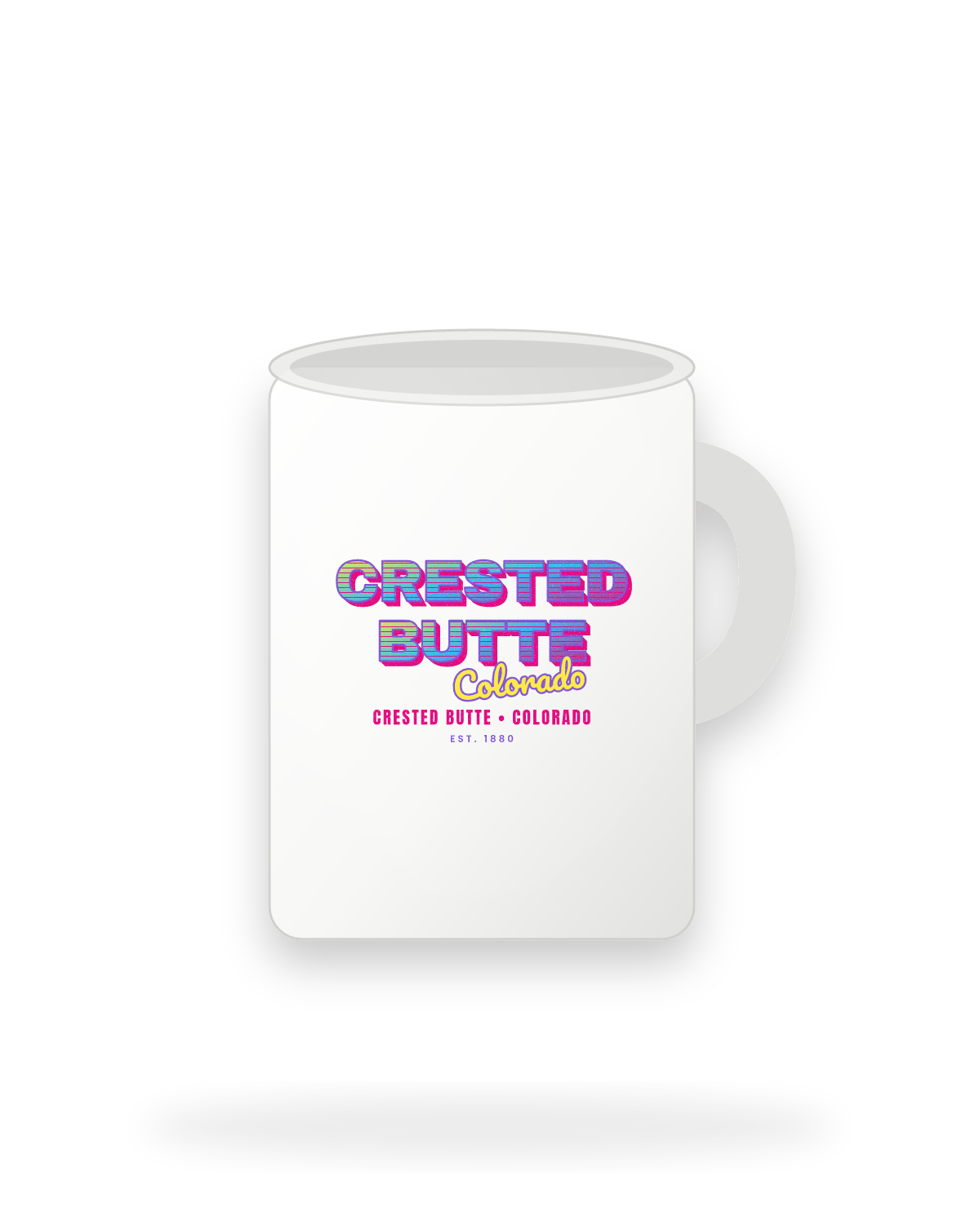 Crested Butte Music TV Ceramic Mug 15oz in White