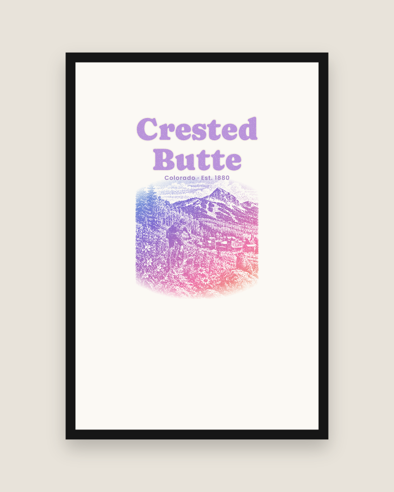 Crested Butte Wildflower Trail Matte Poster