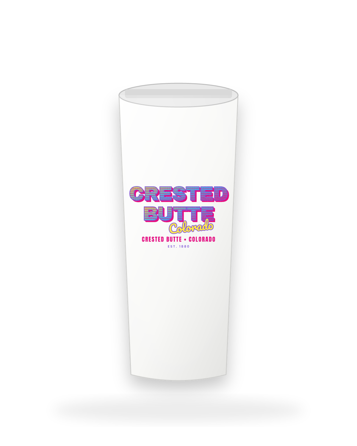 Crested Butte Music TV Insulated Tumbler 20oz in White