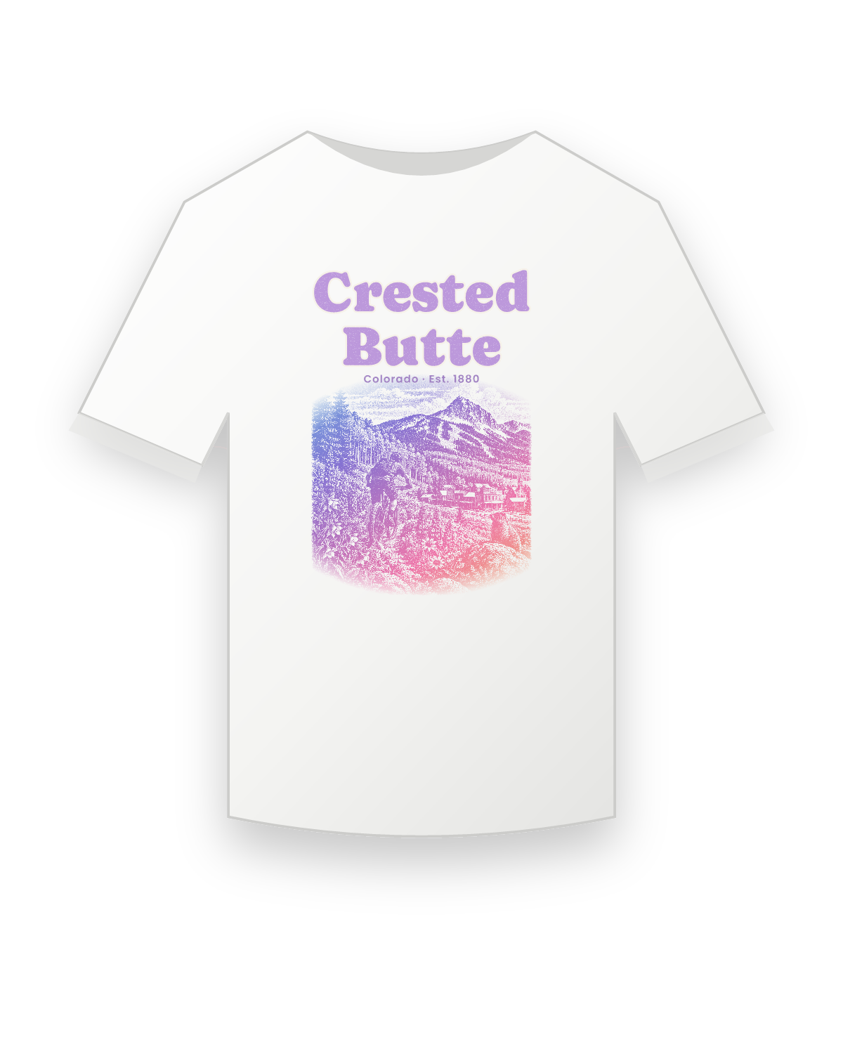 Crested Butte Wildflower Trail Youth Tee in White