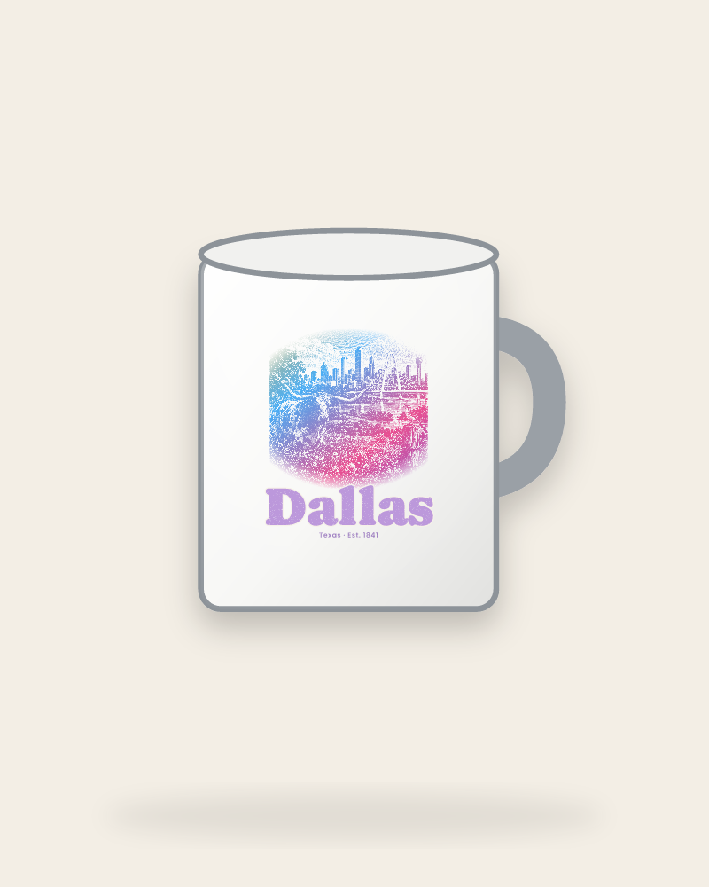 Dallas Bluebonnet Longhorn Enamel Camp Mug