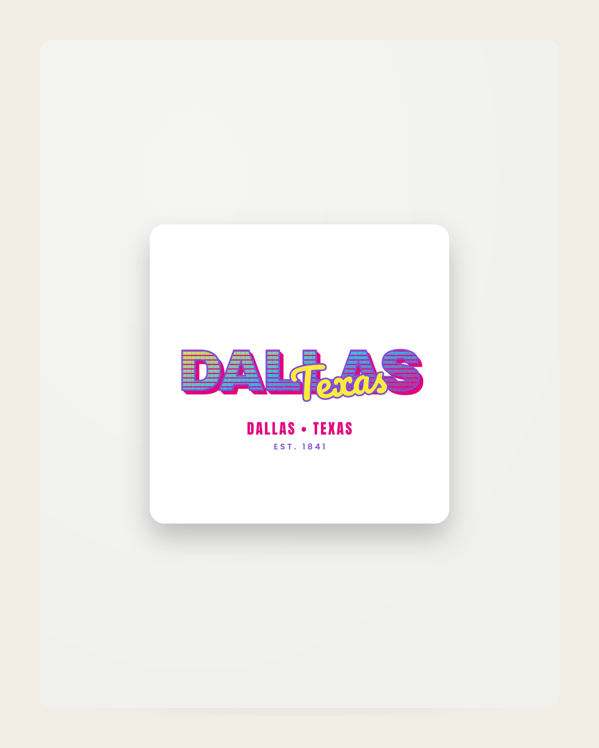 Dallas Music TV Fridge Magnet in White