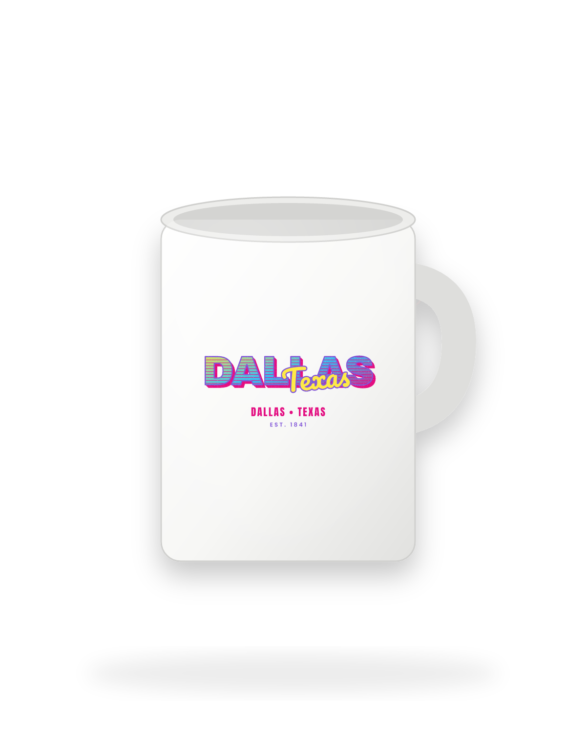 Dallas Music TV Ceramic Mug 15oz in White