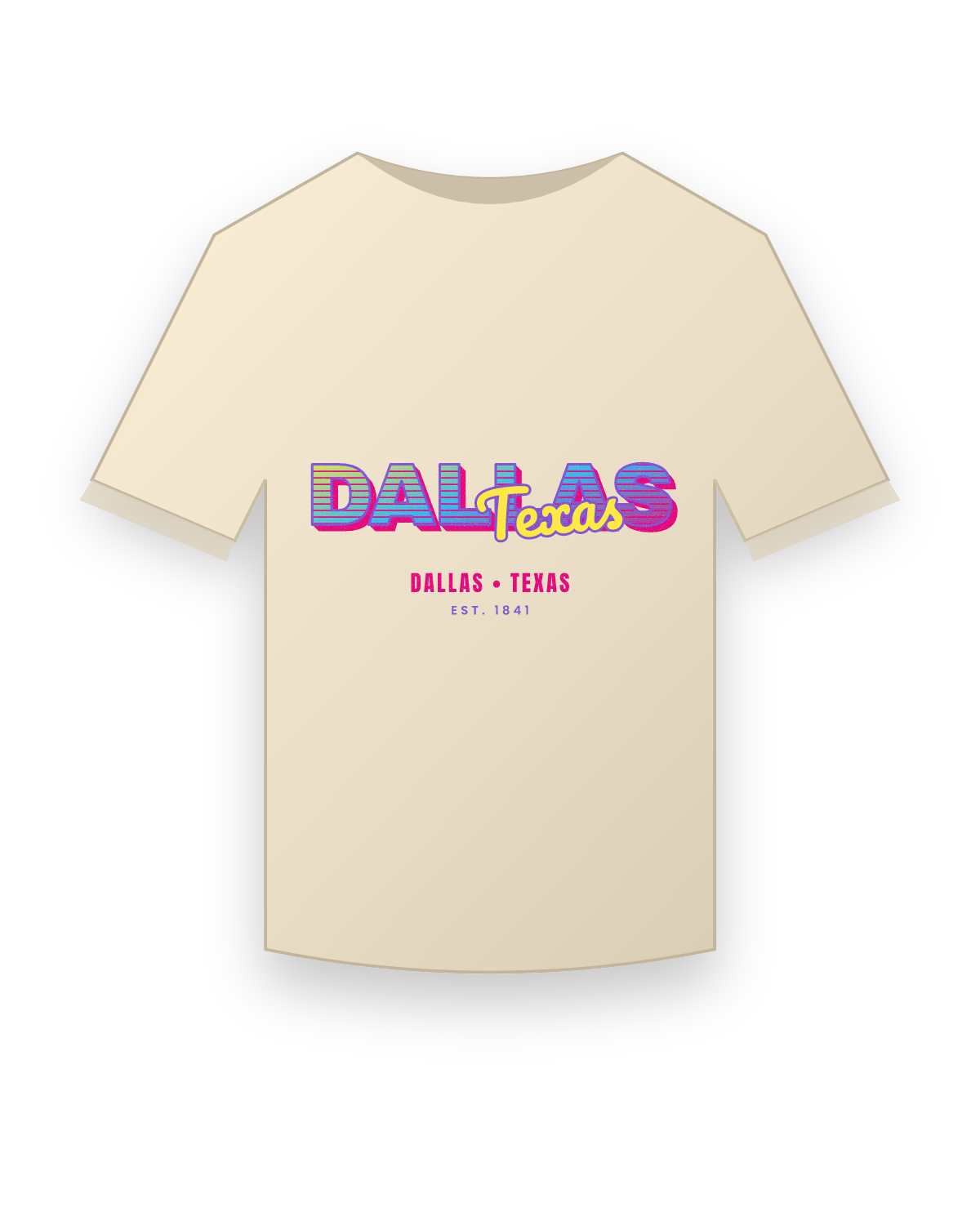 Dallas Music TV Organic Cotton Tee in Natural