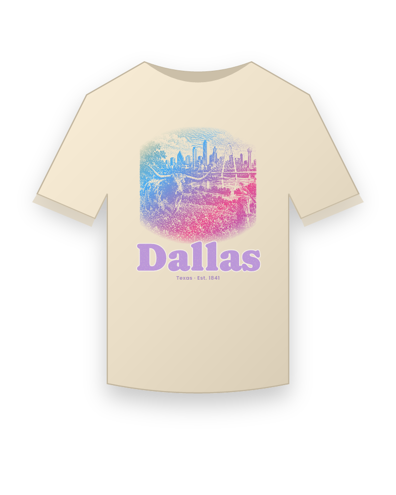 Dallas Bluebonnet Longhorn Classic Tee