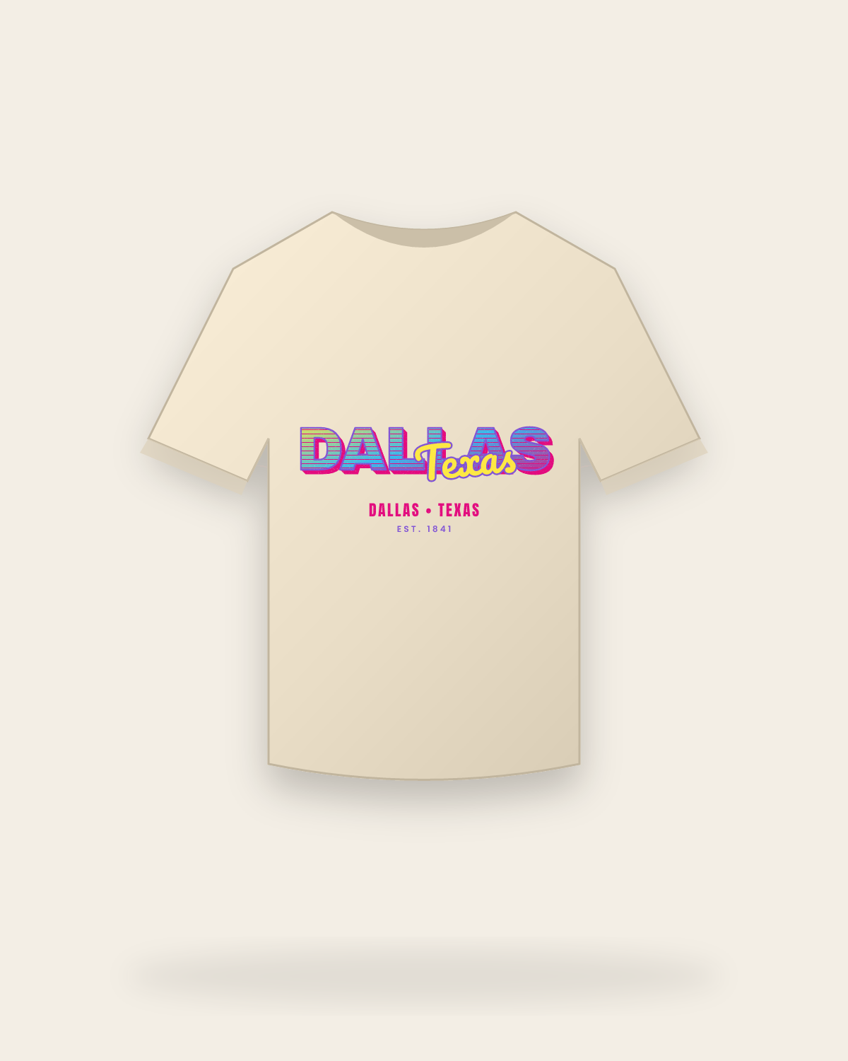 Dallas Music TV Classic Tee in Natural