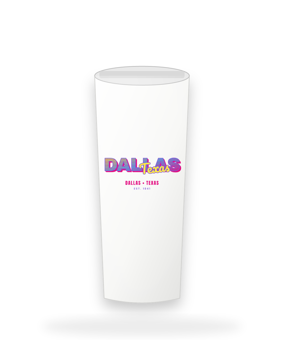 Dallas Music TV Insulated Tumbler 20oz in White