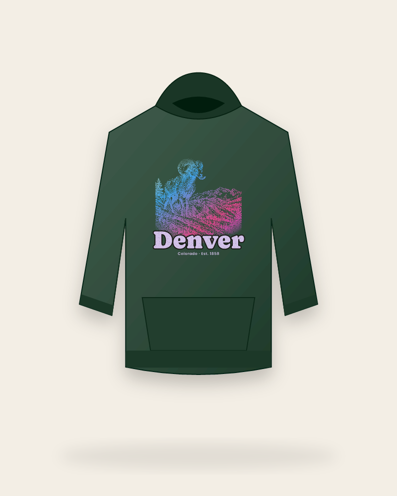 Denver Bighorn Ram Hooded Sweatshirt