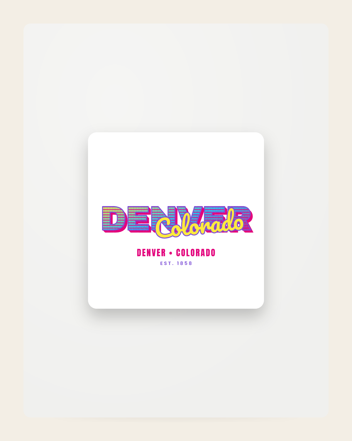 Denver Music TV Fridge Magnet in White