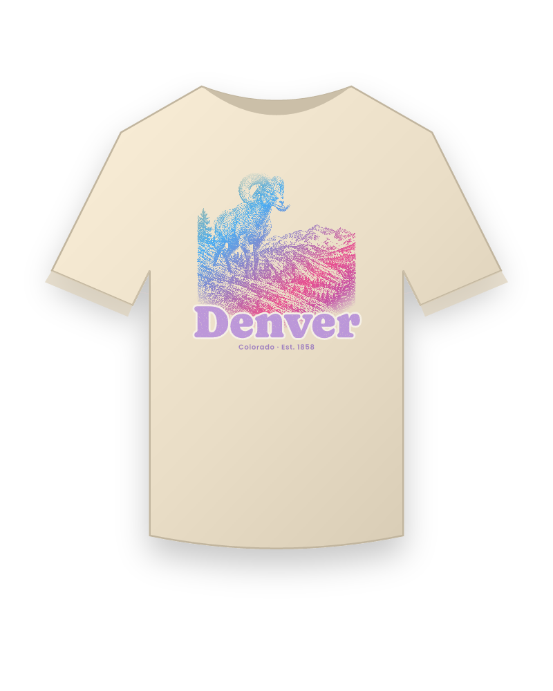 Denver Bighorn Ram Organic Cotton Tee